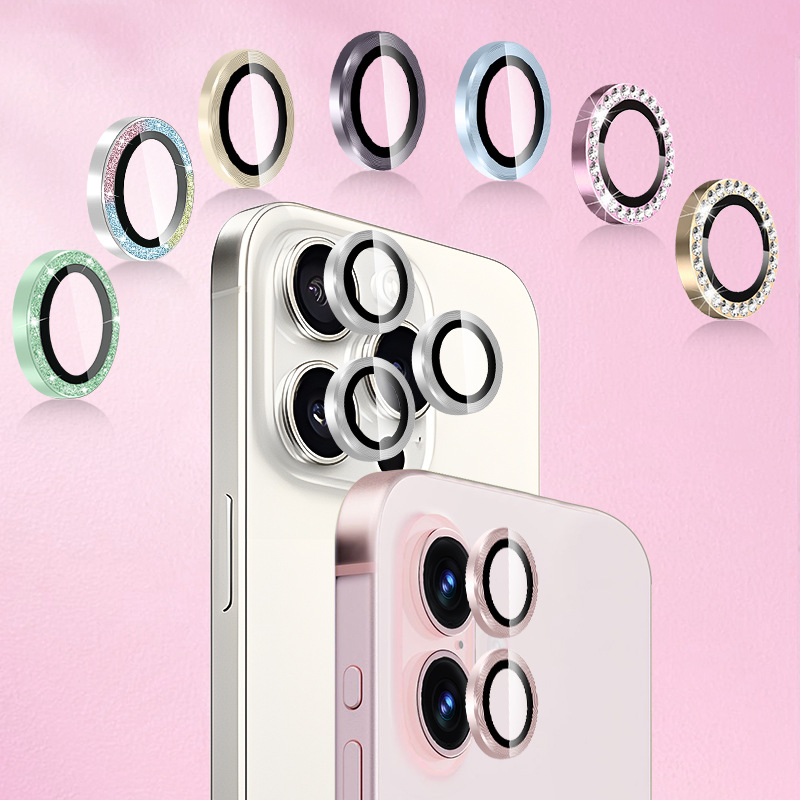 Applicable Apple 16pro lens film 14 glitter protection 13cd pattern Eagle glasses headband 15pro Apple lens film details Picture