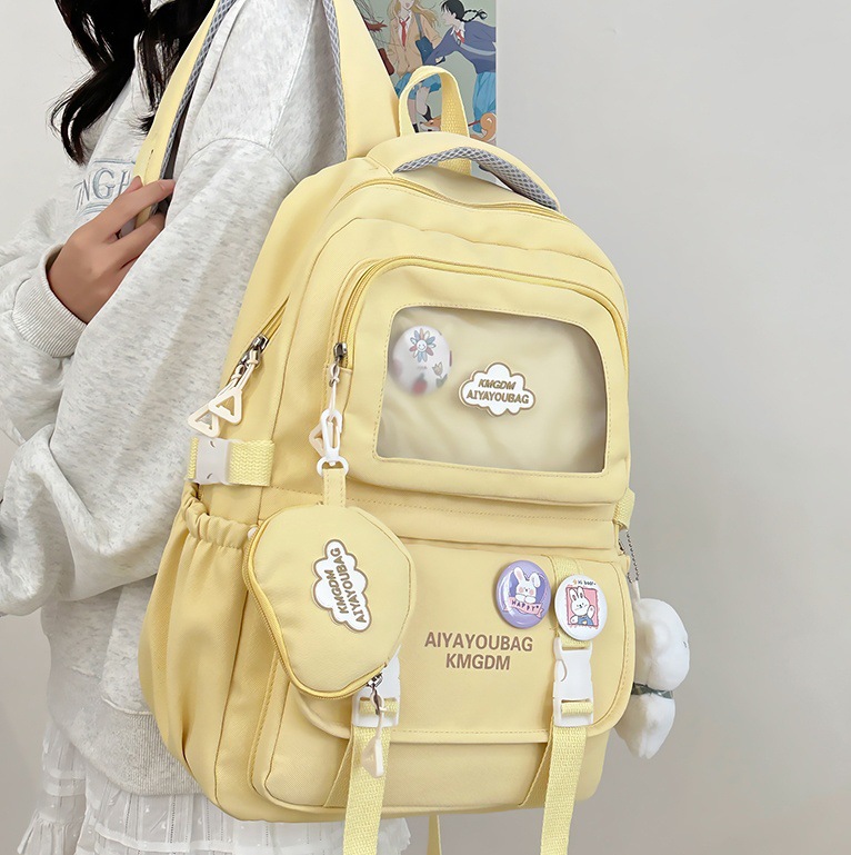 Japanese-style high-appearance-level soft girl casual schoolbag, cute for girls, lightweight backpack for junior and senior high school students, and backpack for college students full figure