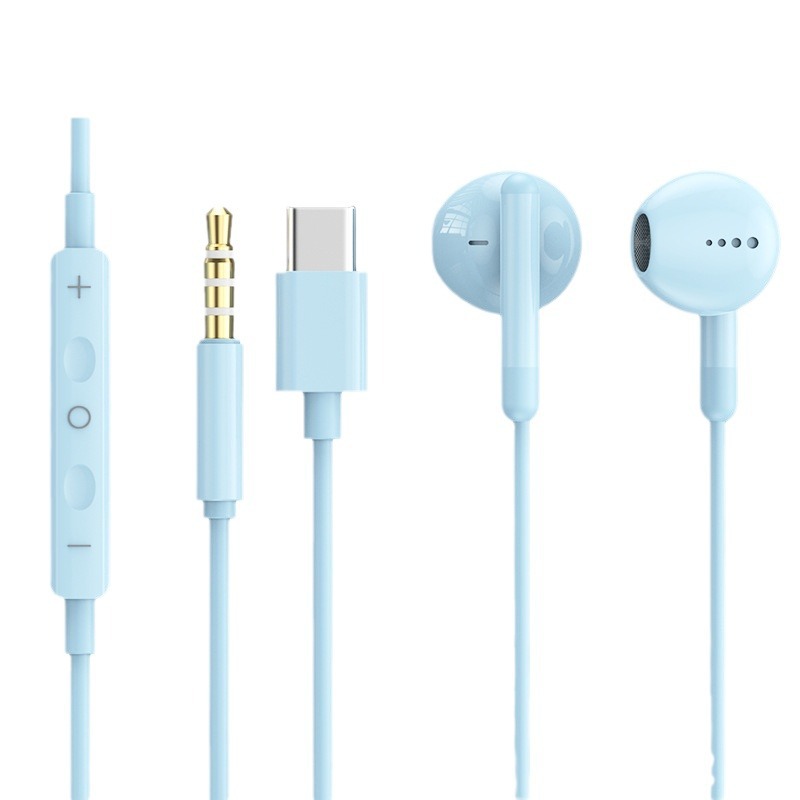 Compatible with Huawei and Apple 12/12/11 wired headphones, oppo line control with microphone in-ear new universal 3.5mm Item Picture