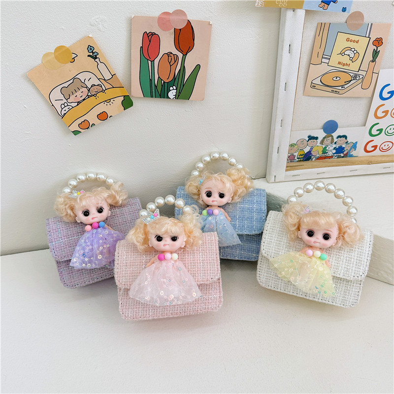 New children's bags, high-end doll princess-style girl handbags, trendy and fashionable girl coin purses, crossbody bags details Picture