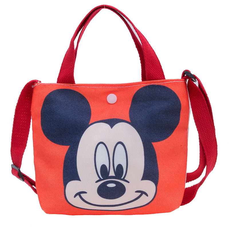 Fashionable children's bags, cute cartoon printed canvas handbags, trendy single-shoulder crossbody bags for boys and girls when going out Item Picture