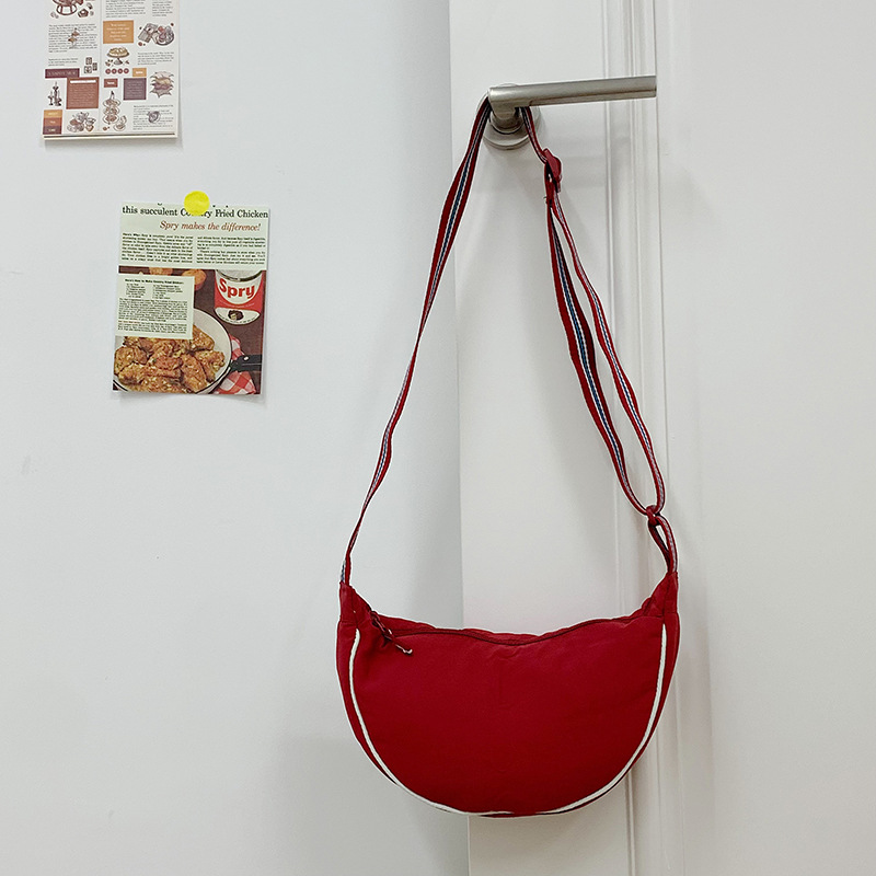 2025 New Japanese-style dumpling bag casual backpack, women's crossbody bag, underarm bag, large-capacity high-end single-shoulder bag Specification drawing
