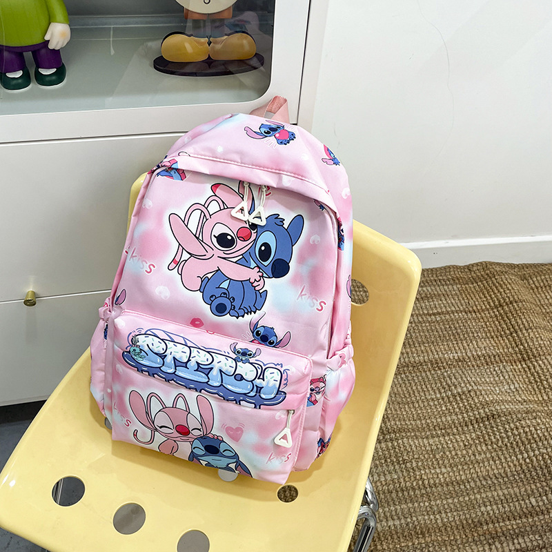 The new cartoon student backpack from Stitch features a large capacity, a cute appearance, a level backpack, and a trendy and artistic cartoon children's backpack Specification drawing