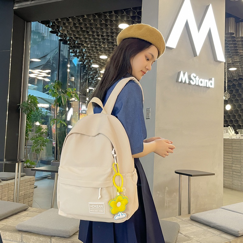 The new Korean version of Harajuku ulzzang junior and senior high school student backpack is a solid-color, fresh, cute and simple backpack Specification drawing