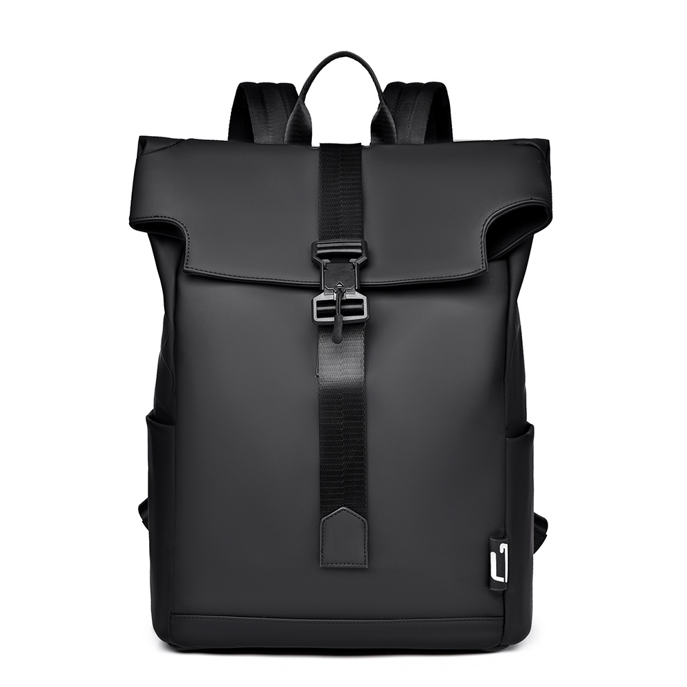 The new men's backpack is a trendy and high-end casual backpack with a flip cover and magnetic buckle. It is a men's travel backpack Item Picture