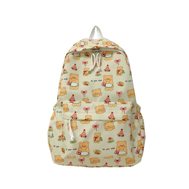 Korean version cute and soft girl junior high school student bear backpack 2025 New style fresh and cute cartoon high appearance level backpack Item Picture