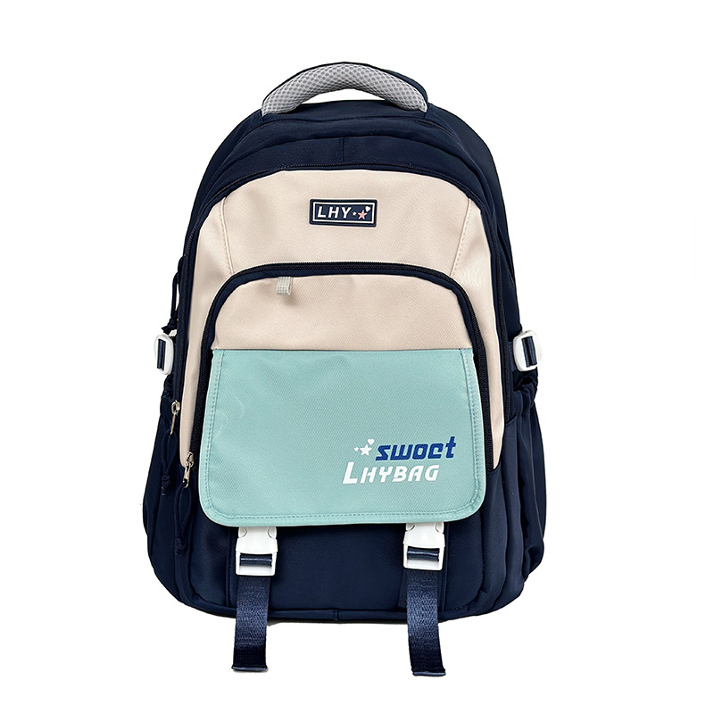 2025 New InS-style Japanese-style backpacks for students in grades three to six with contrasting colors, high-appearance-level middle school backpacks Item Picture