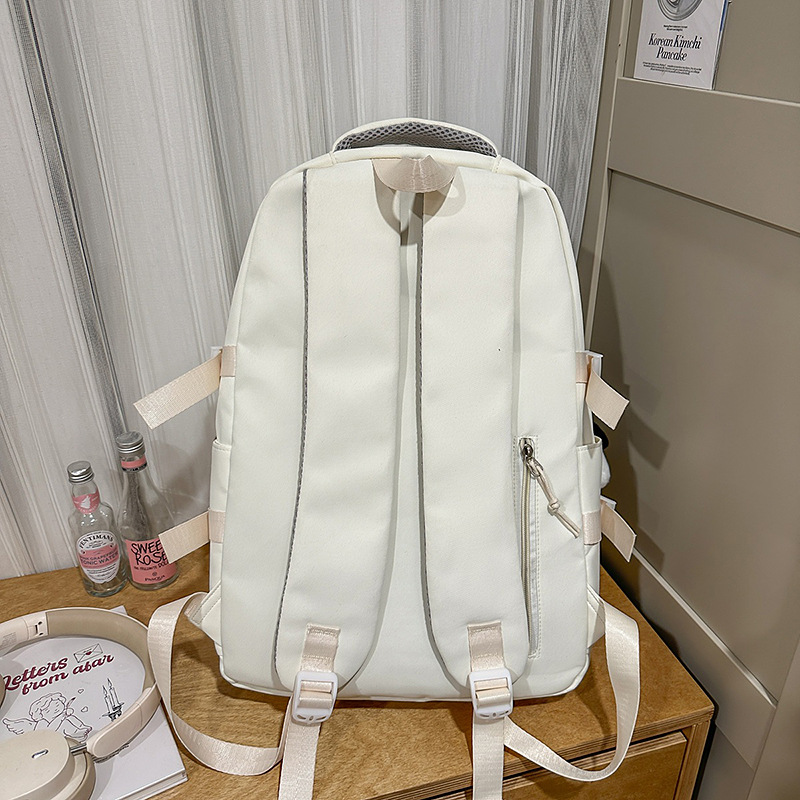 A new high-appeal, fresh and sweet tutorial bag from Korean Instagram, a lightweight travel backpack for junior and senior high school students with a large capacity Specification drawing