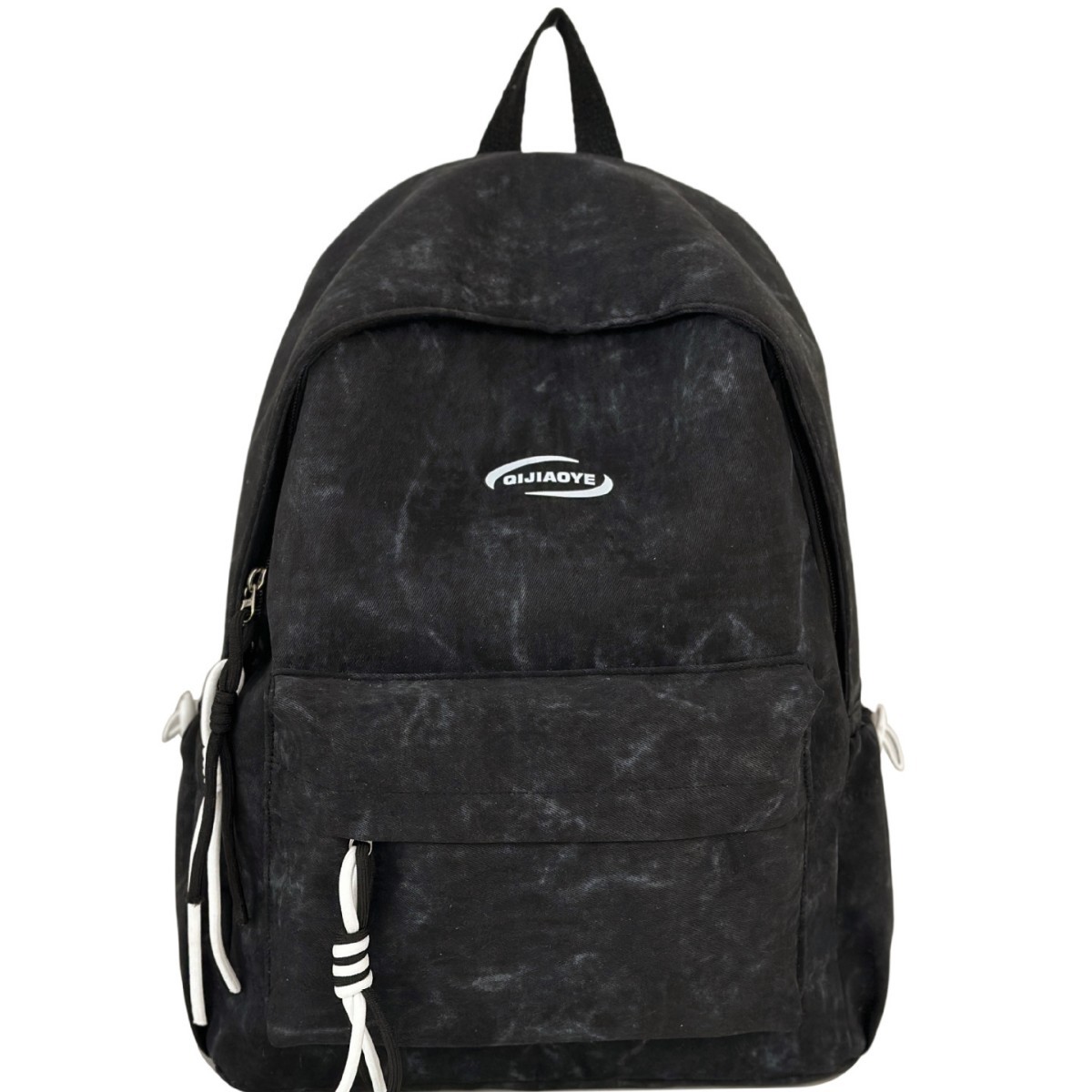 Simple tie-dyed schoolbag for college students, niche and versatile backpack, large-capacity Japanese-style backpack, casual travel single-shoulder bag Item Picture