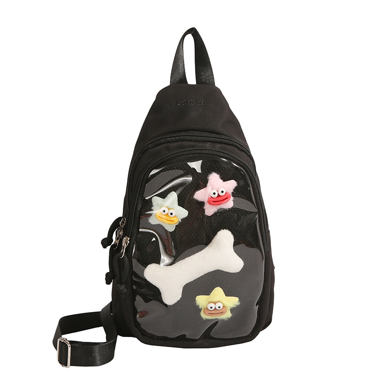 Casual sports simple single-shoulder bag, outdoor cycling large capacity crossbody bag, pain bag, forest-style cute and versatile backpack Item Picture