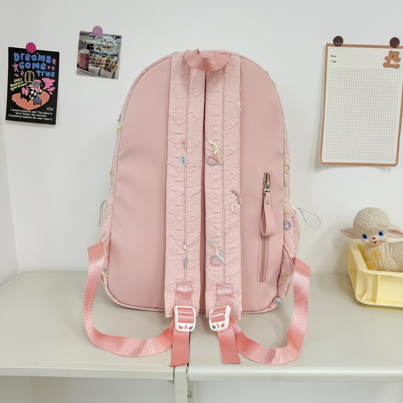 A new high-appeal, fresh and sweet candy-colored bow backpack from Japanese Instagram, a lightweight backpack for junior and senior high school students Specification drawing