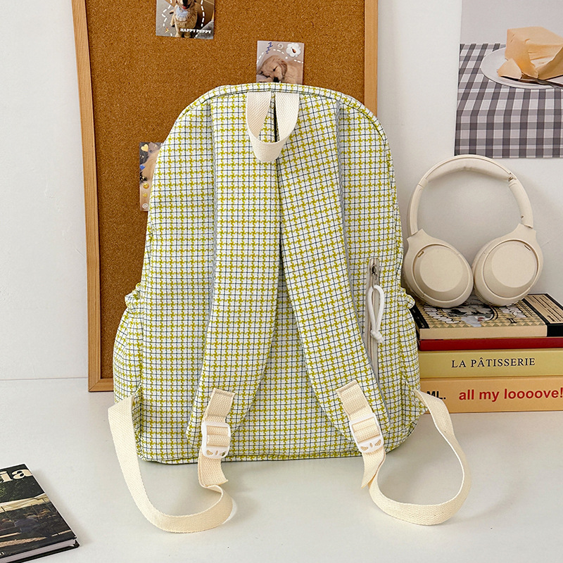 Japanese-style fresh and light backpack, large-capacity casual travel backpack, high appearance level, versatile for junior and senior high school students' schoolbags Specification drawing