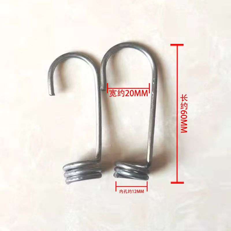 Luggage straps, double-wire pull hooks, spring hooks, stainless steel hooks, electric vehicle luggage rack hooks, binding strap hooks Specification drawing