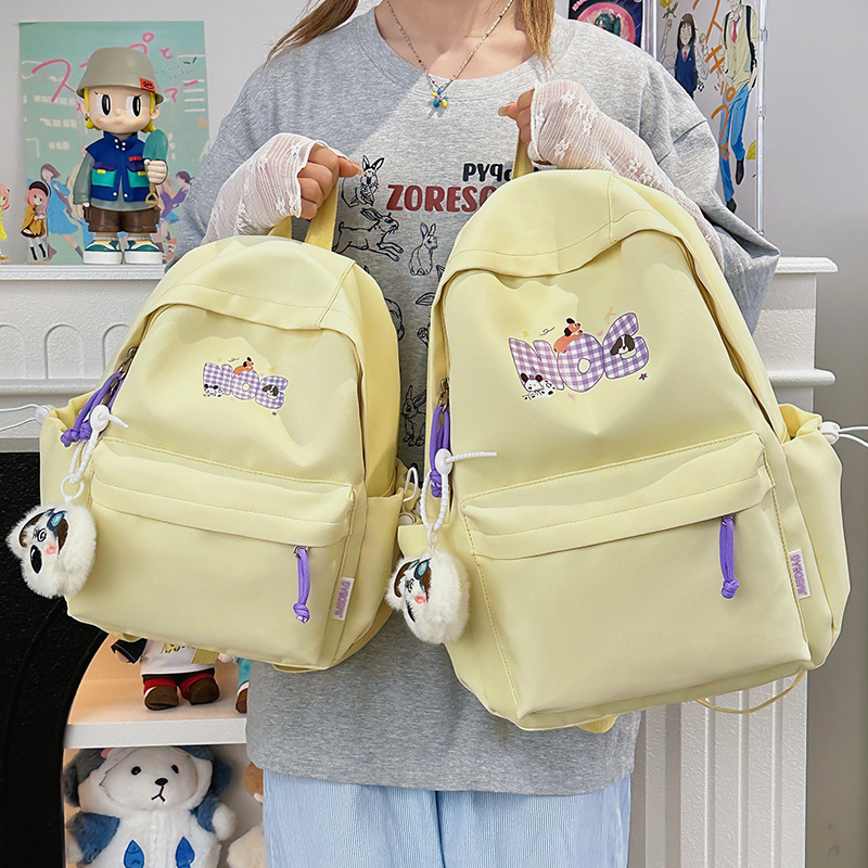 A new high-appearance-level, fresh, sweet and cute candy-colored backpack from Japanese Instagram, a large-capacity backpack for primary and secondary school students full figure