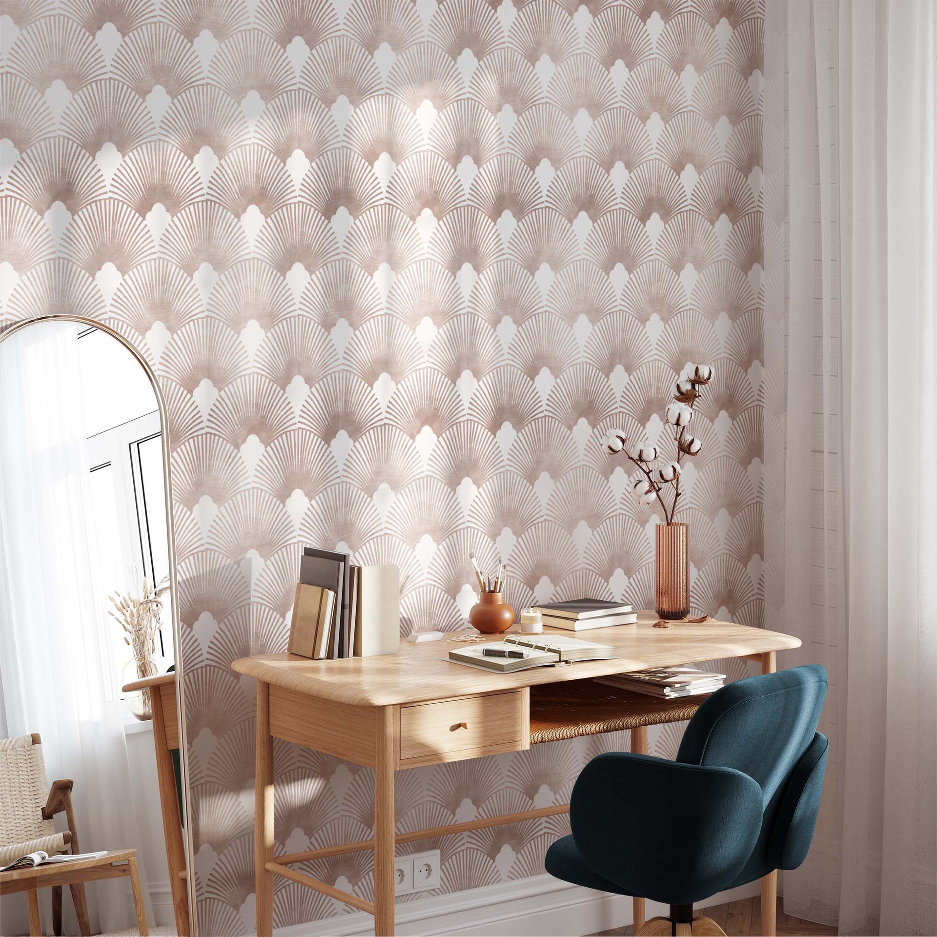 Cross-border best-selling retro ethnic pattern self-adhesive Wallpaper background self-adhesive touch wallpaper Specification drawing