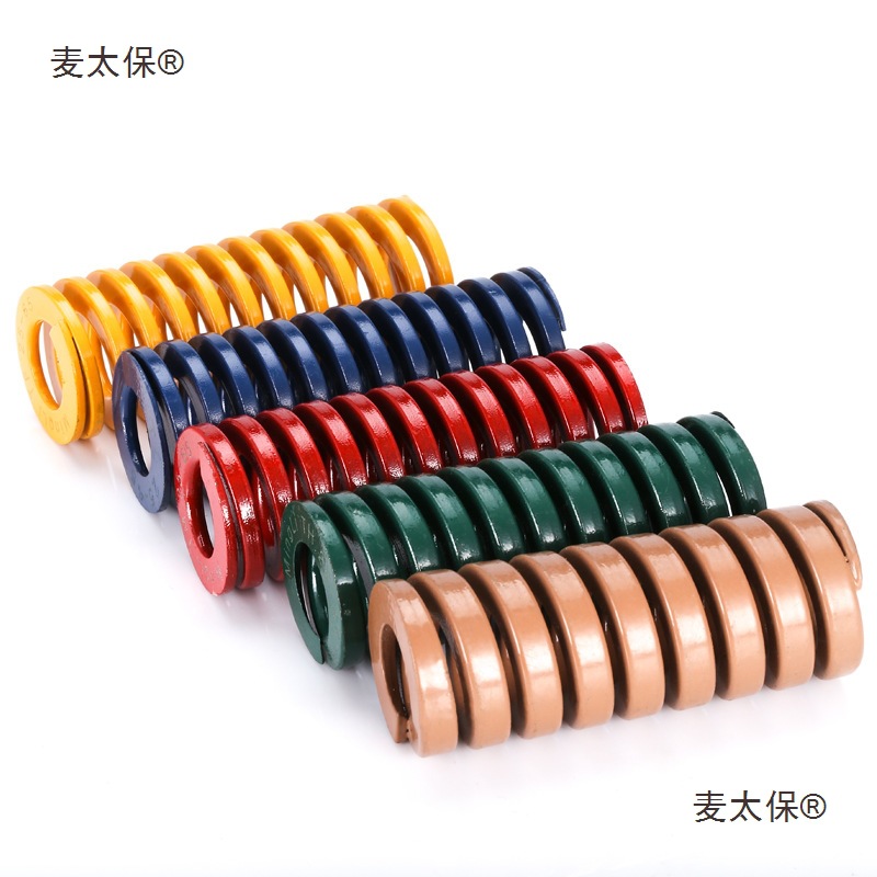The yellow domestic Japanese standard 65 high-strength flat wire compression rectangular spring of the die spring compression spring is made by Maitabao Application Scenario