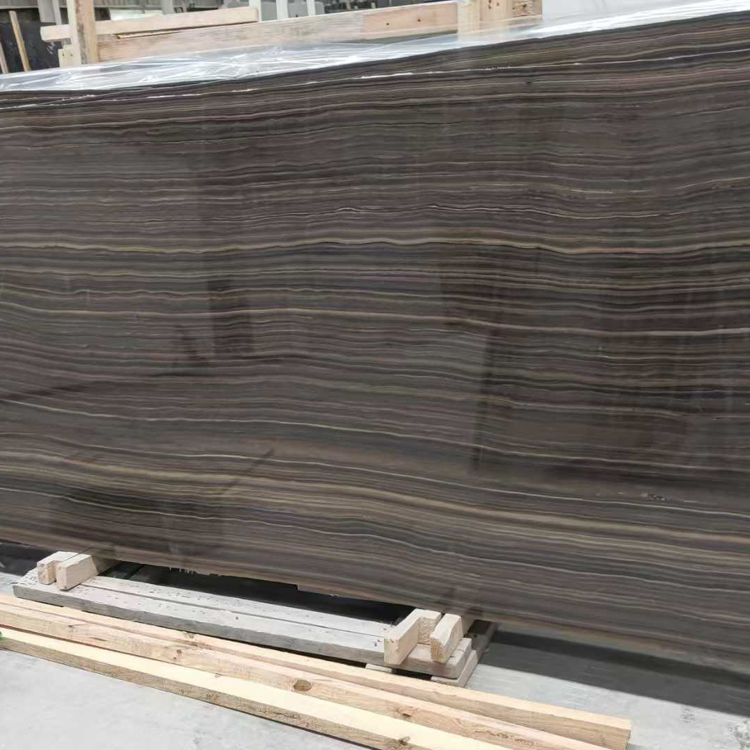 Silver-gray cave super-white travertine wood grain marble small sample, various natural stone travertine samples Application Scenario