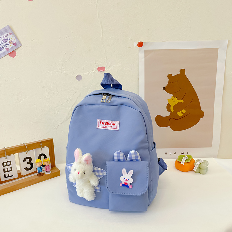 New cartoon little rabbit early education children's schoolbag, cute boys and girls for kindergarten small class, casual backpack details Picture