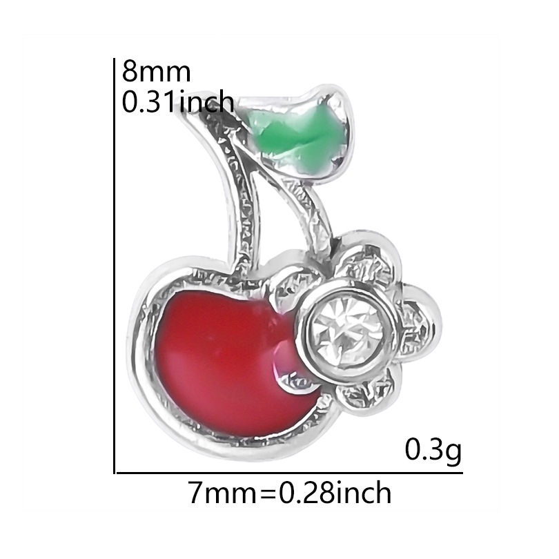 Fruit and Vegetable Charm Module Bracelet Single accessory DIY Patch Floating charms locket undefined
