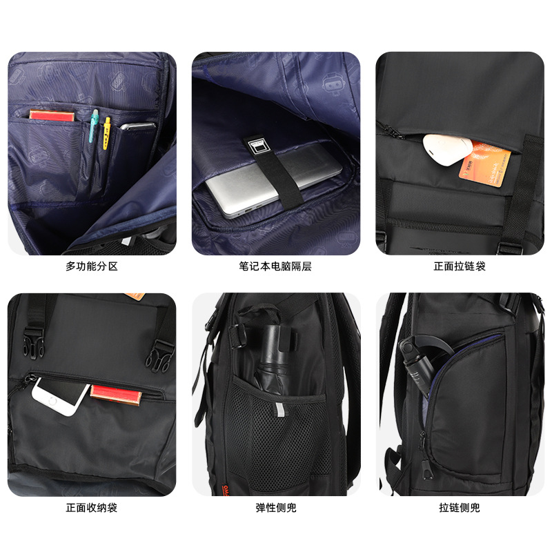 Cross-border wholesale men's outdoor casual backpacks with flip-top design, casual commuting backpacks, business computer backpacks Application Scenario