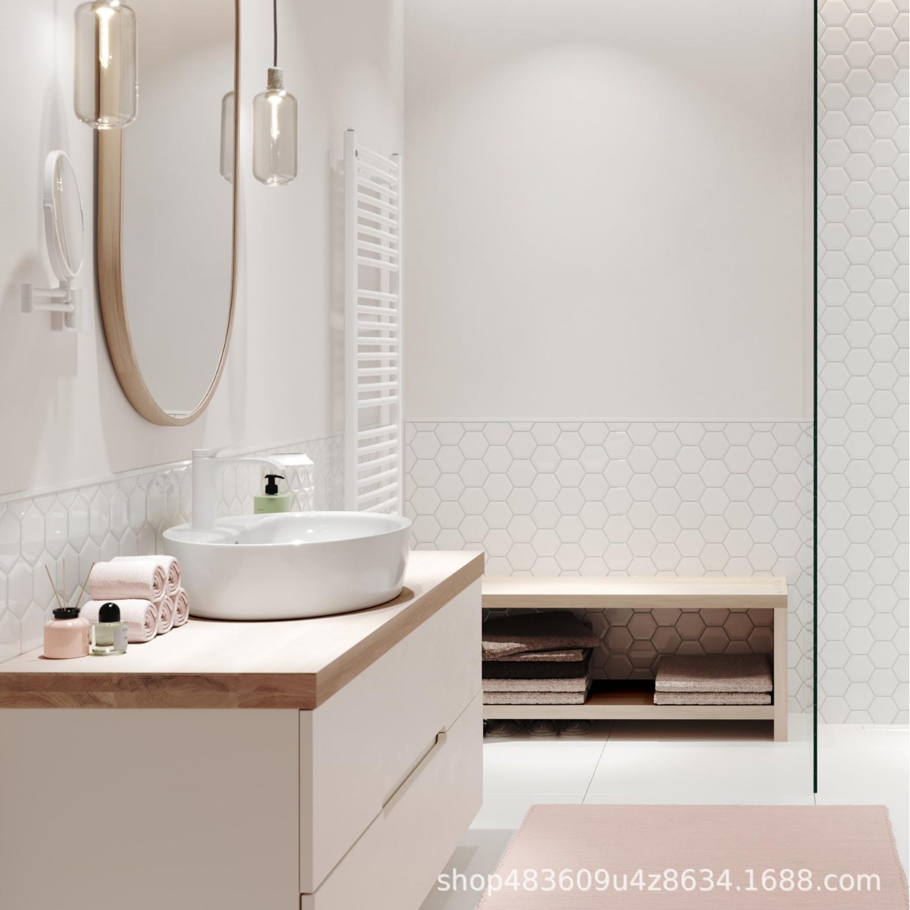 White gun gray brushed gold household bathroom washbasin faucet, single-hole cold and hot washbasin faucet Application Scenario