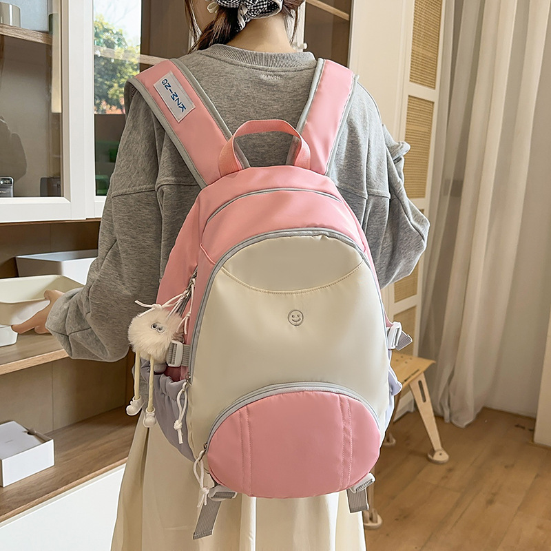 Casual high appearance level sweet college student schoolbag, cute and versatile backpack, large-capacity lightweight computer travel backpack full figure