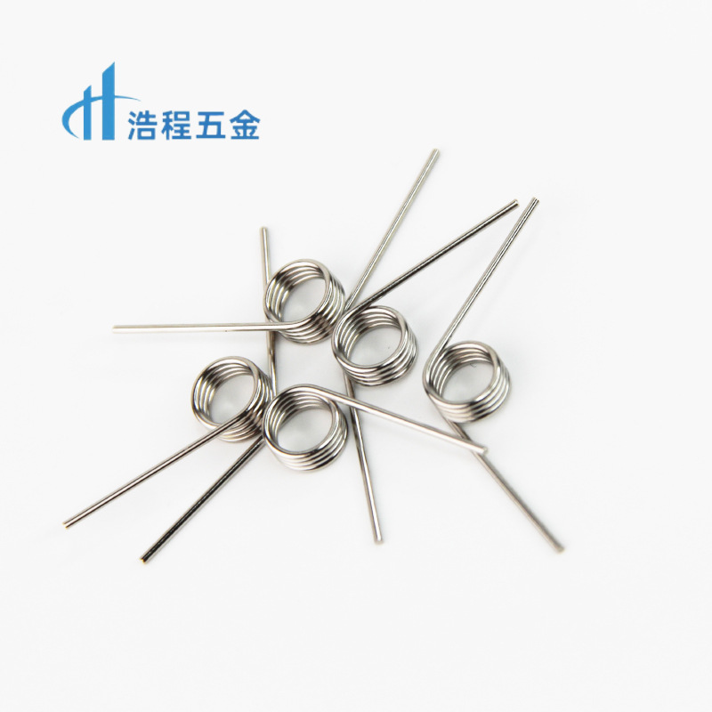 Factory store 304 stainless steel torsion spring clip toy rotating opening lid torsion spring production double torsion small springs Specification drawing