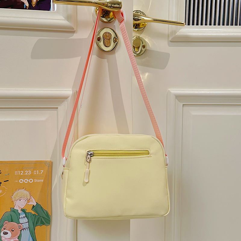 Japanese-style sweet and simple color-matching backpack, forest-style high-appearance-level versatile crossbody bag, casual, lightweight and waterproof single-shoulder bag Specification drawing