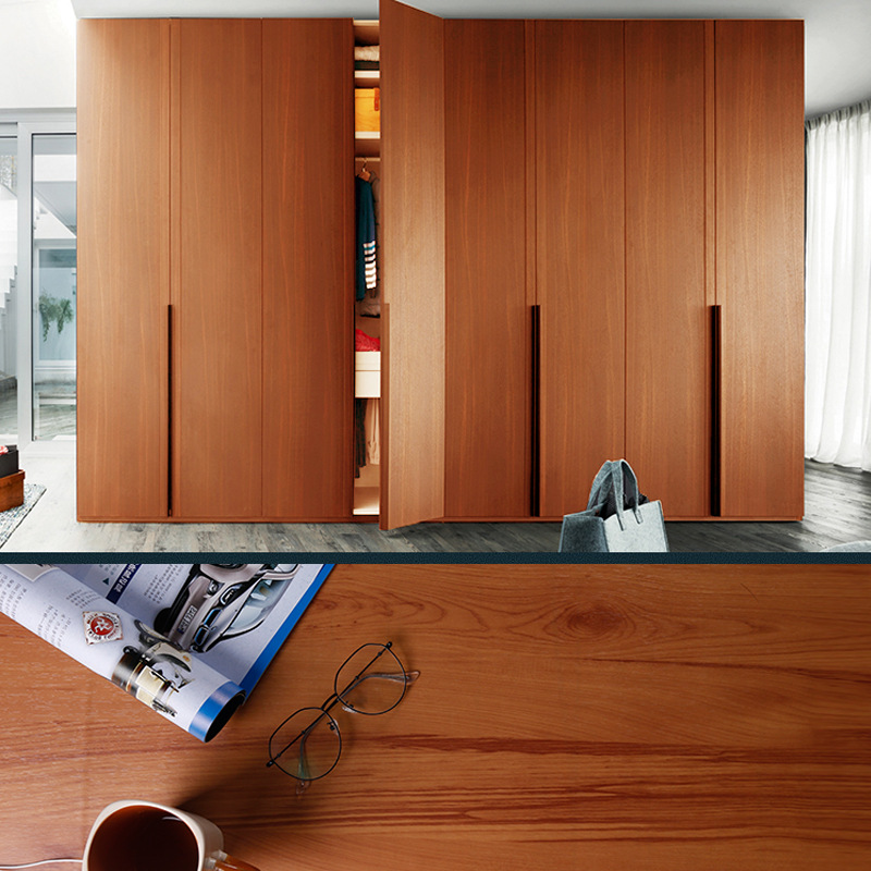 Self-adhesive wallpaper with wood-grain imitation stickers, thickened waterproof and moisture-proof clothes, cabinet tops, wooden doors, and wallpaper for refurbishing old furniture Application Scenario