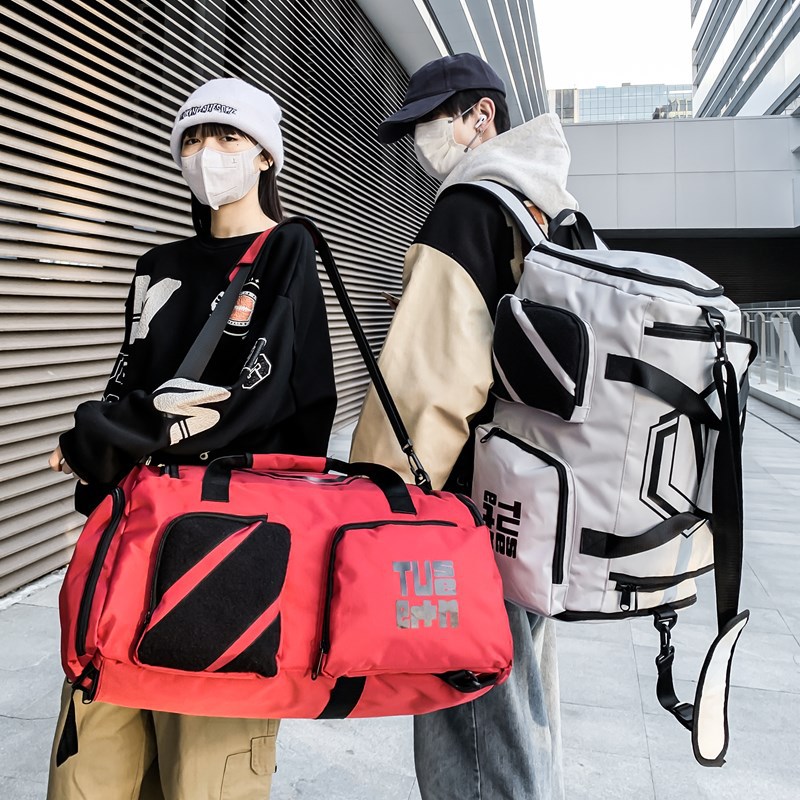 Short-distance travel bags, women's lightweight large-capacity hand-held luggage bags, backpacks, sports and fitness bags, men's travel luggage bags full figure