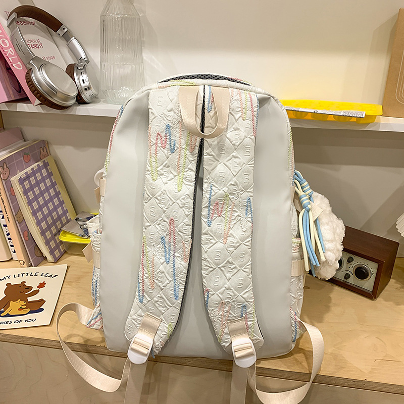 The new high-appeal ins Japanese-style backpack is cute, casual, simple and has a large capacity. It is a versatile commuting and after-school bag Specification drawing