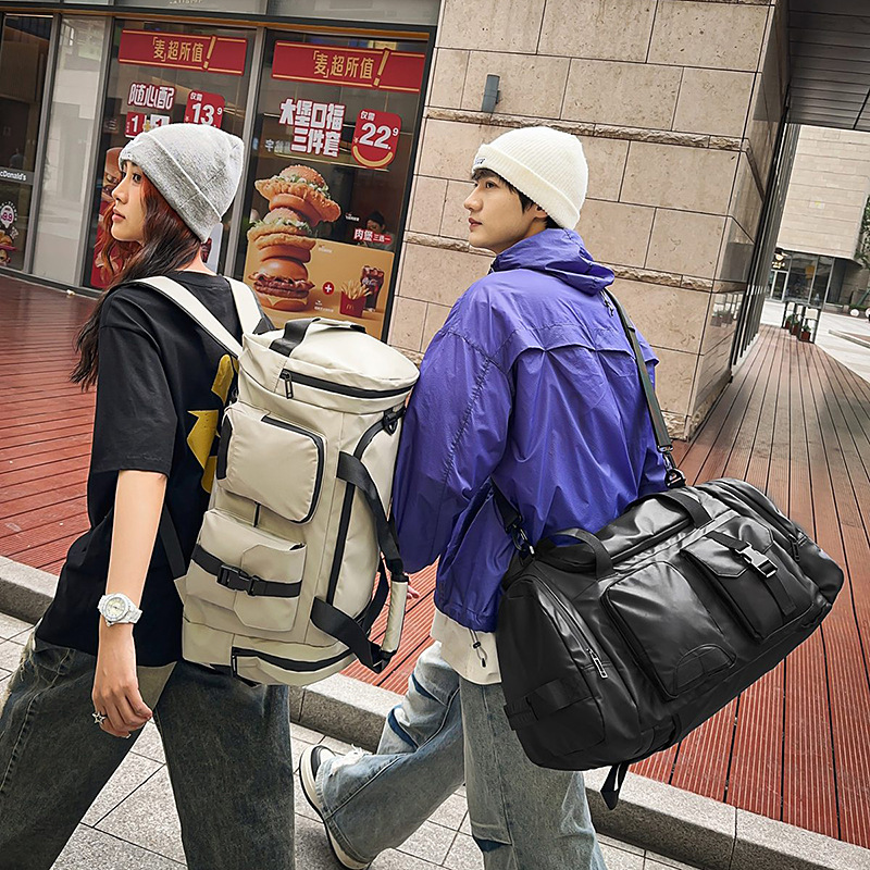 A new high-appearancelevel, trendy and cool cross-border short-distance travel bag from the Korean version of Instagram, a large-capacity fitness bag with dry and wet separation for couples details Picture
