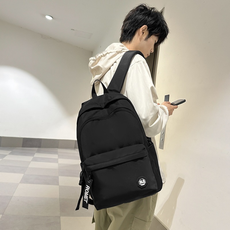 New minimalist, ins, high-appearancelevel, trendy college couple backpack, large-capacity, versatile backpack for junior and senior high school students details Picture