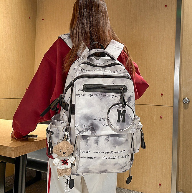 High-appearance-level schoolbag, large-capacity backpack for female junior high school students, backpack for female college students, high school casual computer travel bag full figure