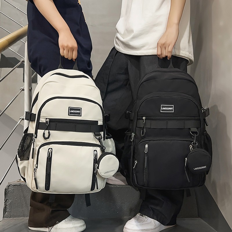 2025 New trendy brand backpacks for male college students, female junior and senior high school students, large-capacity computer travel backpacks details Picture