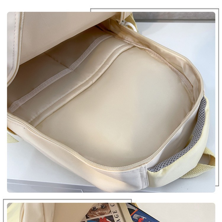 Forest-themed, simple and fresh, large-capacity backpack for junior and senior high school students to reduce burden and protect the spine, color-matched casual, light and sweet backpack Application Scenario