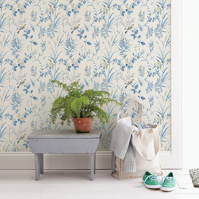 The popular French-style living and dining room background wall paper, retro floral live-streaming film wall fabric, seamless 3d mural details Picture