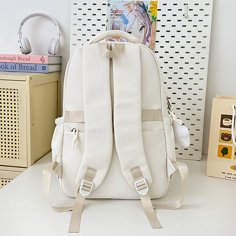 A new high-appearancelevel college style cute "smug pain bag" for junior and senior high school students, a versatile large-capacity backpack for easy commuting Specification drawing