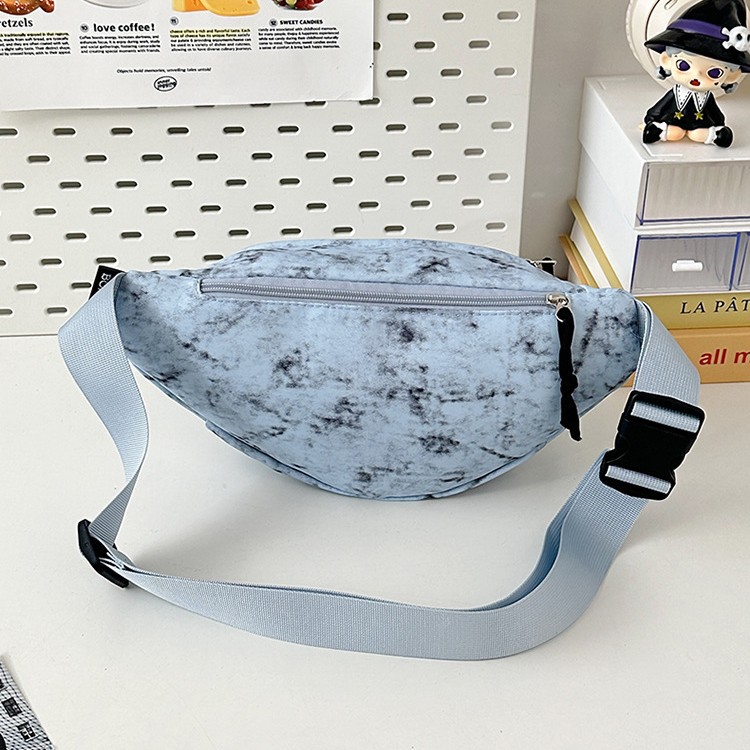 New simple and versatile chest bag, student sports cycling crossbody backpack, Japanese Instagram trendy brand niche tie-dyed waist bag Specification drawing
