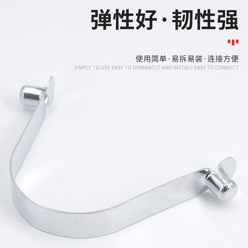 Factory direct supply of double-bead V-shaped spring plates, spring steel, special-shaped U-shaped spring plates, solid riveted spring plates positioned inside the tube Application Scenario