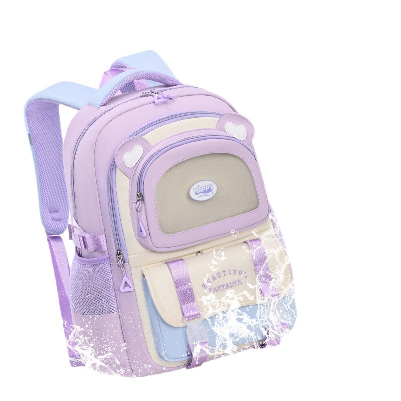 New waterproof, ultra-light, large-capacity, cute and lightweight backpack for girls in grades 3 to 6 Item Picture