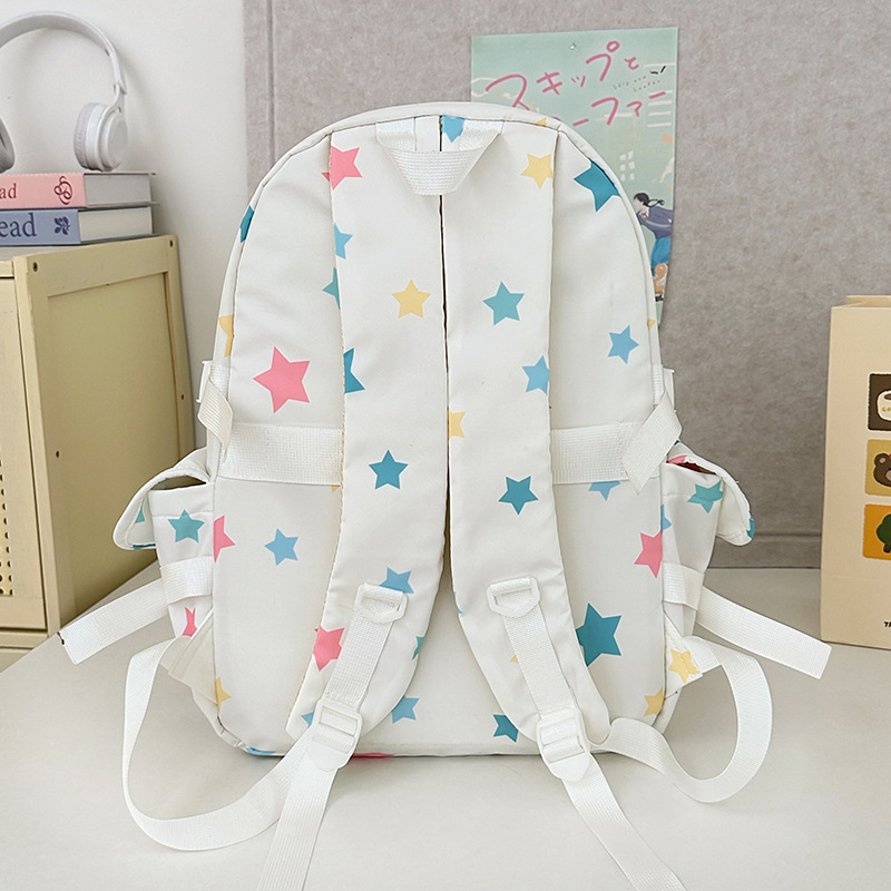 A new Japanese-style backpack with a high level of appearance and a sweet and cute 2D style, a casual and lightweight commuting backpack for junior and senior high school students Specification drawing