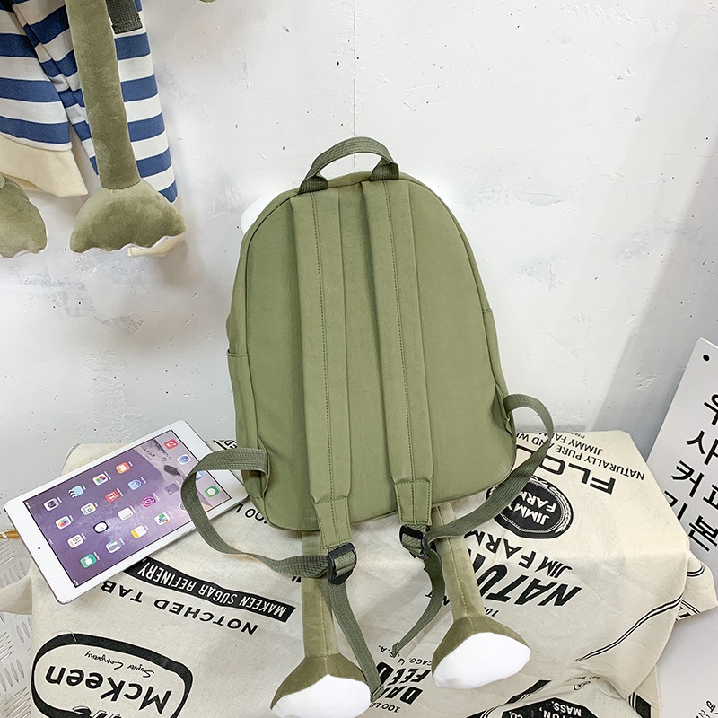 A new Korean style personalized backpack for girls, cute and ugly frog, creative and creative, versatile on Instagram, and a student casual backpack Specification drawing