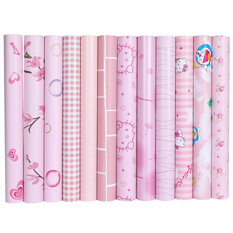 Wholesale student dormitory self-adhesive wallpaper, children's and girls' dormitory cartoon stickers, InS-style moisture-proof background walls Item Picture