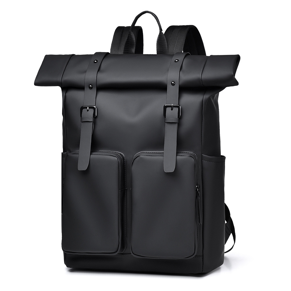 Street trend folding rolled-up backpack, large-capacity backpack for men, high-end casual travel backpack for men Item Picture