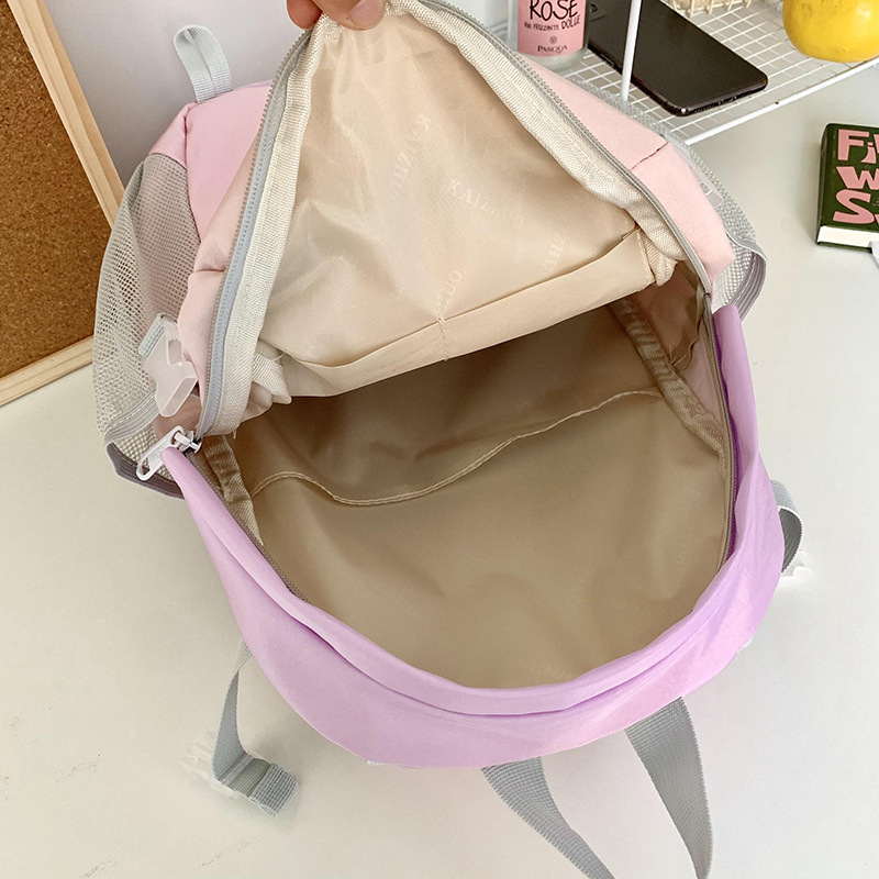 Backpack for women's travel, light and high appearance level, Instagram niche Korean girl bow schoolbag, dopamine small backpack Application Scenario