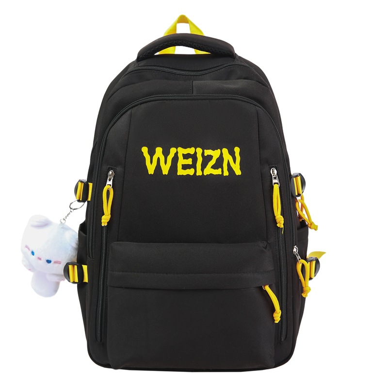 A new Korean-style ins casual and simple letter-themed large capacity backpack for couples and college students to travel easily Item Picture
