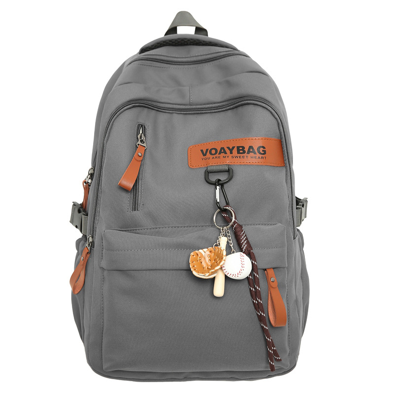 A new large-capacity trendy backpack for college students, a Korean-style casual and versatile backpack for primary and secondary school students Item Picture