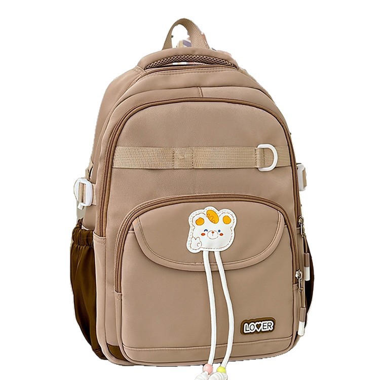 New lightweight schoolbag for primary and secondary school students, cartoon bear, large-capacity backpack, high appearance level campus backpack wholesale Item Picture