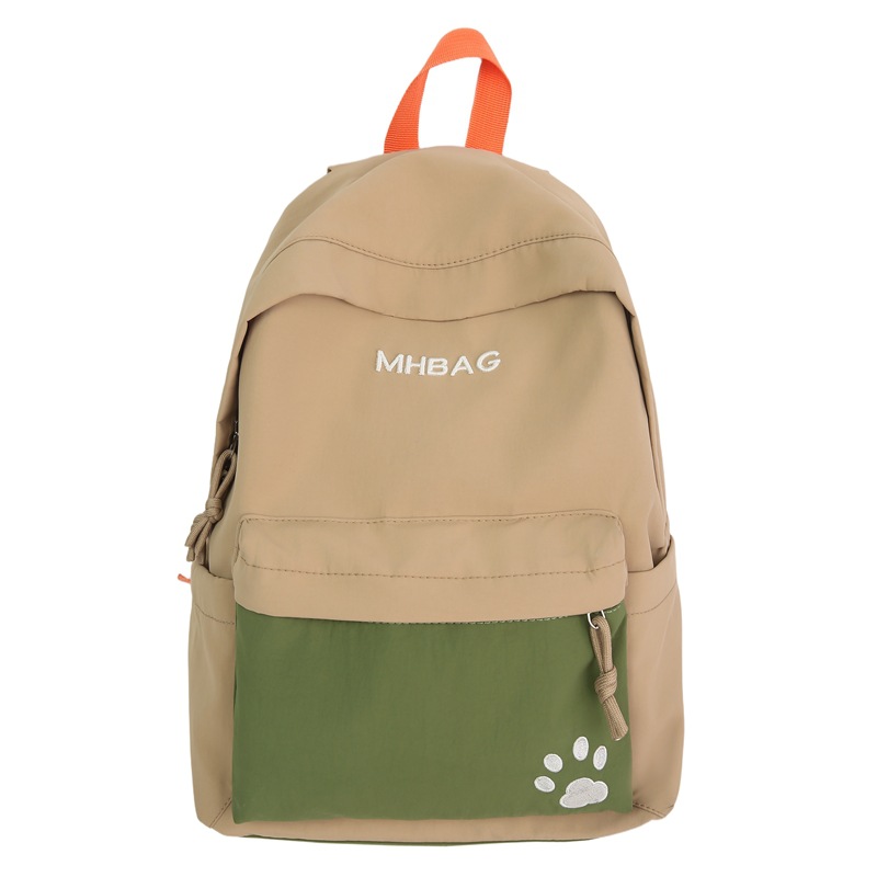 A new, fresh and sweet, color-blocking backpack from Forest-themed ins, a large-capacity backpack for high school and junior high school students to go on outings and climb mountains Item Picture